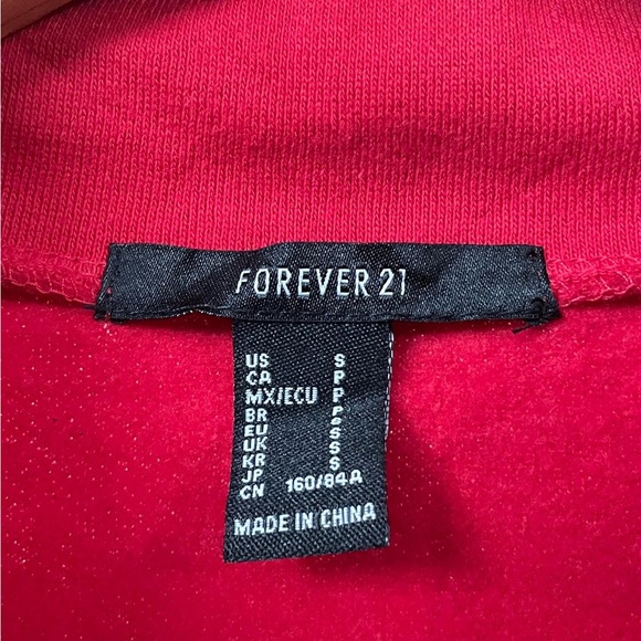 FOREVER 21 AUTHENTIC STRIPES RING CHAIN RED,BLUE & GREEN SWEATSHIRT FOR WOMEN’S - Picture 5 of 5